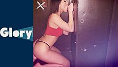 Man, I’m soo shook, this big busty milf got her mouth all messy with cum at the gloryhole!