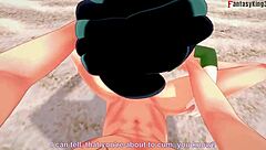 gwen gets wild on the beach in free pov fantasy. total drama action unfolds with fantasyking3 in full 3d glory.