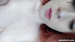 Amateur Redhead Captures Herself Teasing with Toy Close-Up