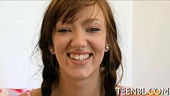 A mature couple gets wild with intense blowjob games in a contest. Their naked teen joins for steamy face action.