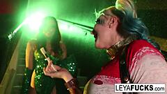 leya falcon, the blonde pornstar, passionately fucks redhead jayden cole in a wild lesbian encounter