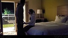 hot young slut banged hard in motel room. door wide open for anyone to see!