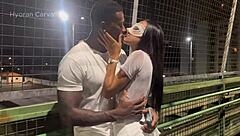 Fucking that naughty girl on a busy avenue