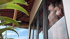 Hot Babe in Fishnets Bent Over for Rough Quickie Sex