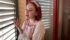 Maid Couldn't Hold Back from a Quick Public Fuck