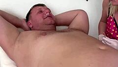 Blonde Babe in Lingerie Shows Pretty Armpit and Nose Waxing