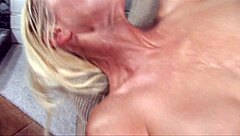 I'm banging this big-titted American mom in heels and fishnets. Her ass takes it all while she rides me hard.