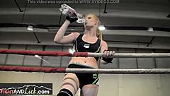 European Lesbian Babes Wrestling Hard with Passion in Tight Panties