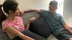 mi hermanastra pays my silence with a wild blowjob and hard fuck, full story