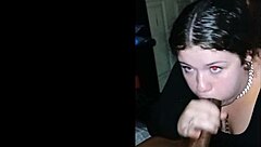 Curvy young lady expertly sucks big dick for huge facial