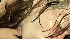 Wife spits on cock, moans loud, and deepthroats with raw intensity. Pure milf action!