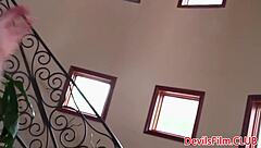 Yo, check this fishnet babe riding toy cocks solo in close-up!