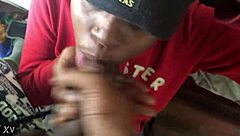 hey, check out this ebony babe sucking a big black cock and getting cum