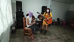 hey, don't you think this sexy music teacher turns her student on too much with her cute homemade tricks?