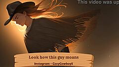 Guy moans loudly in solo session