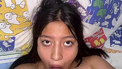 My sister-in-law gives an amazing blowjob at home