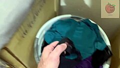 stepmom walked in on her stepson jerking off using her panties.