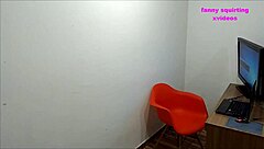 Cleaning lady sucks doctor hidden in office during consultation