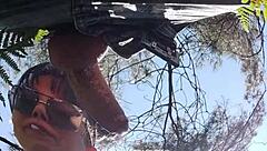 backstage pov blowjob turns into deepthroat surprise for horny cameraman