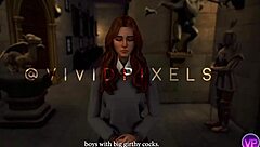 Hermione's Double Penetration Threesome with Harry Potter in The Sims 4