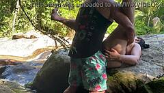 Wife enjoys a walk in the woods