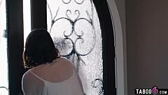 Big ass Sophia Burns surprises ex-friend's boyfriend with cowgirl riding