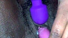 ebony wife explores amateur toys