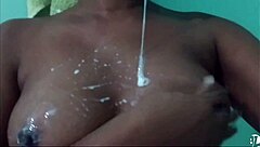 Bathing Myself in Close-Up Homemade Clip, Waiting for Husband to Join Pretty Babysitter