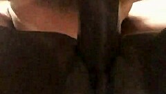 wet pussy gets bent over for doggystyle with black cock