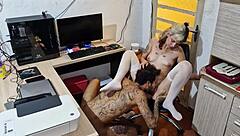 I woked up horny and begged my half-brother to fuck me hard