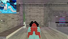 The demon encountered a huge futa in an unexpected encounter