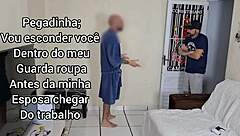 Man, I blindfolded my wife in the bedroom and let my friend take over to fuck her as the cuckold husband