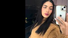 Galatea, the latina babe, receives way too much cum on her face during a casting session.