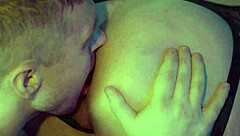 this kinky guy pisses on his brunette milf and spanks her. then he drills her ass hard!