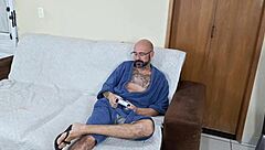 Man, I blindfolded my wife in the bedroom and let my friend take over to fuck her as the cuckold husband