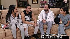 mia performs close-up blowjob scene