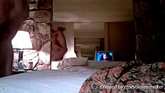 A hot blonde amateur shares her story in a casual setting with friends