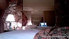 A hot blonde amateur shares her story in a casual setting with friends