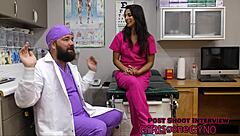 Misty Addams Gets Her Feet And Pussy Licked By Perverted Podiatrist In Backstage Fetish Scene