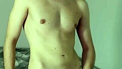 Amateur Solo Masturbation in Bedroom Leads to Huge Cum and Orgasm on Webcam