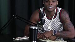 they were measuring the hot brunette's butt size in a swingers group with will mastro in sheer red lingerie