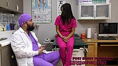 Misty Addams Gets Her Feet And Pussy Licked By Perverted Podiatrist In Backstage Fetish Scene