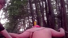 June 25 with my slave at home and in forest