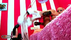 Blonde Teen Melody Star Strips and Masturbates with Dildo