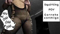 Hey, watch this amateur chica squirt close-up with toys in POV? She cums so much!