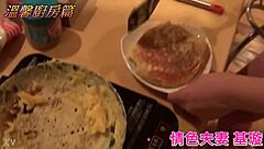 wife getting cozy in the kitchen 😏