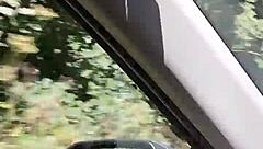 I Can't Resist Flashing My Tits in the Car as a Naughty Housewife!