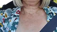 I Can't Resist Flashing My Tits in the Car as a Naughty Housewife!