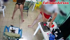 behind the scenes, latina stepdaughter gets quick hd fuck in backroom tattoo