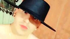 Skinny USA Amateur Solo Masturbation With New Hat